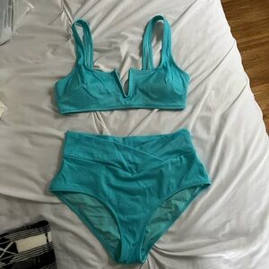 Aerie Aqua Swimwear Set
